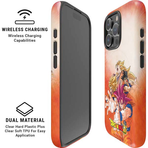 Dragon Ball Super Goku Evolution iPhone 16 Pro Magsafe Impact Case